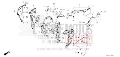 MIDDLE COWL (1) CRF1100AS de 2025